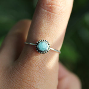 Sterling Silver Larimar Crystal Circle