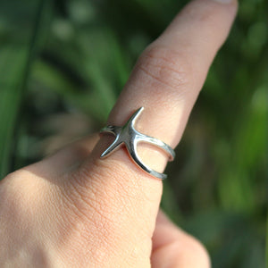 Sterling Silver Starfish Wrap Ring