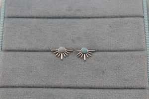 Sterling Silver Larimar Sunset Stud