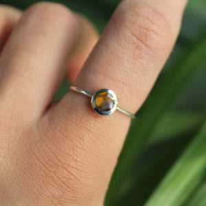 Sterling Silver Tigers Eye Stacking Circle