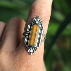 Sterling Silver Tigers Eye Fan Top