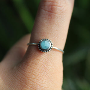 Sterling Silver Larimar Crystal Circle