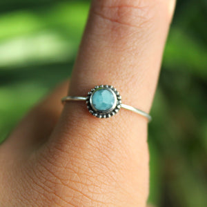 Sterling Silver Larimar Crystal Circle