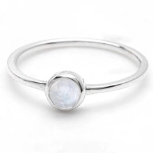 Load image into Gallery viewer, Sterling Silver Stacking Bead Moonstone Oval
